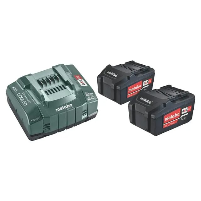 Metabo Akku-Starter-Set 2 x 5,2 Ah mit Ladegerät