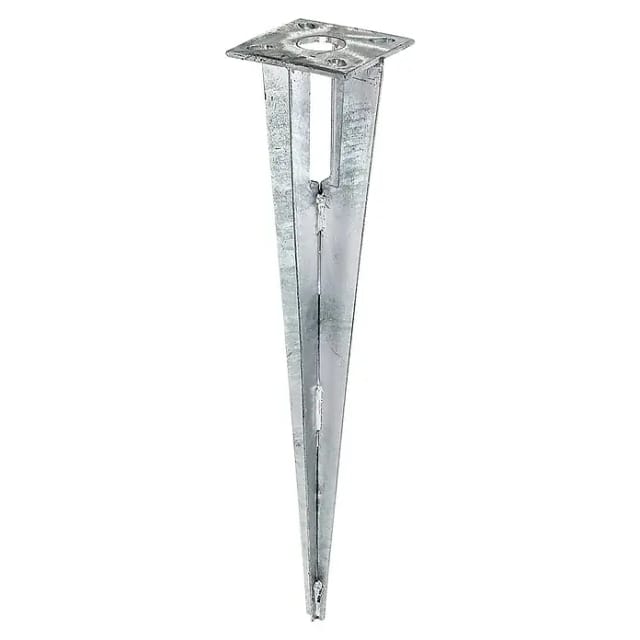 Alberts Einschlagbodenhülse für Zaunpfähle aus Metallrohren silber Ø 3,4 x 50 cm