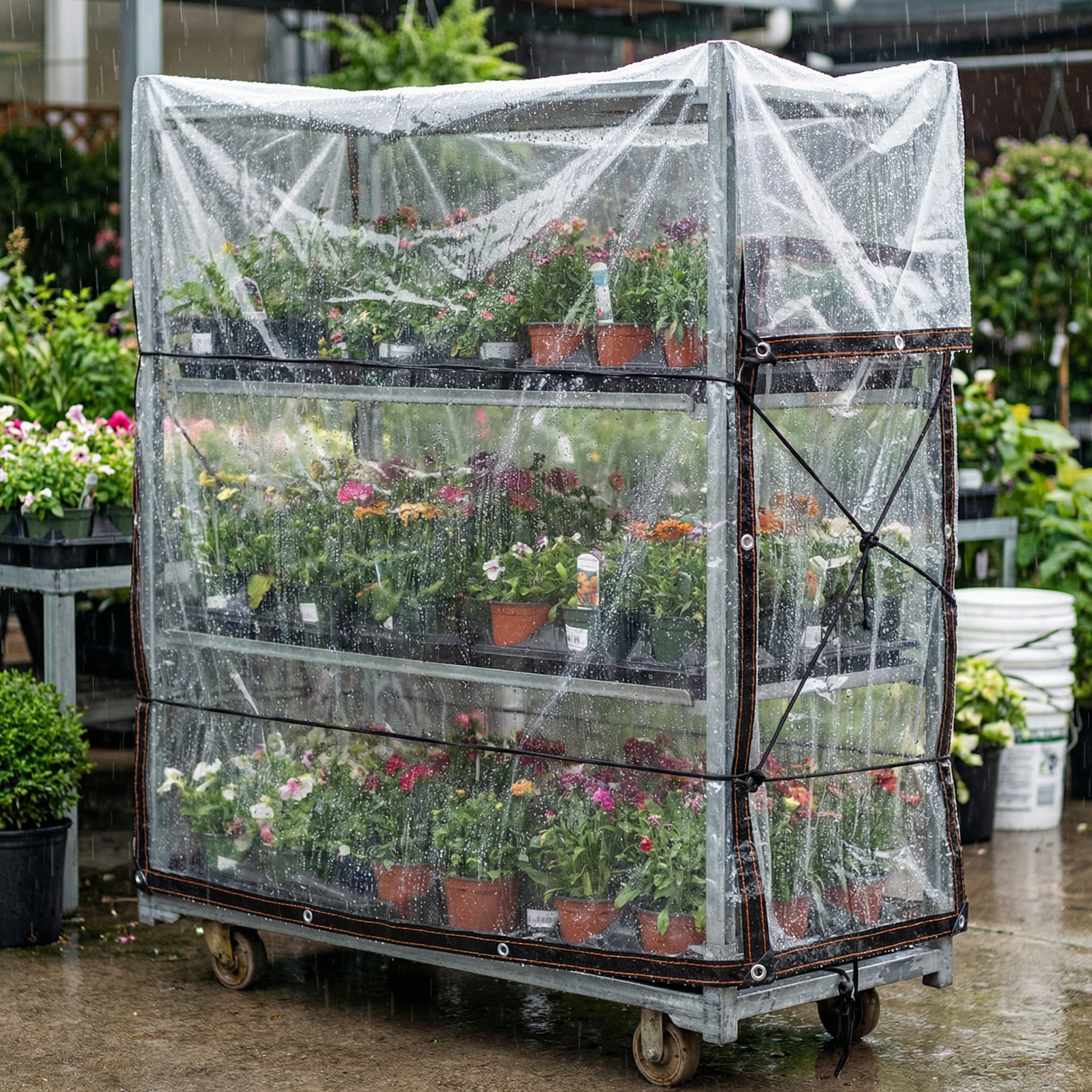 Randaco 2 Lonas Transparentes Impermeables Con Ojales Antioxidantes Para Jardín Y Terraza, 2 × 3 M