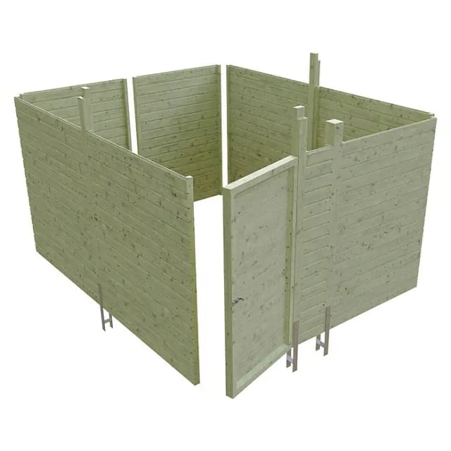 SKAN HOLZ Carport-Abstellraum 'C4' 378 x 317 cm