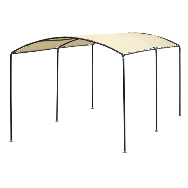 ShelterLogic Carport mit Runddach beige Polyethylene-Plane 490 x 270 x 240 cm