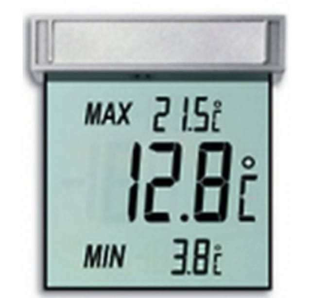 TFA Dostmann Fensterthermometer 'Vision' Kunststoff transparent 9,7 x 2,2 x 10,5 cm