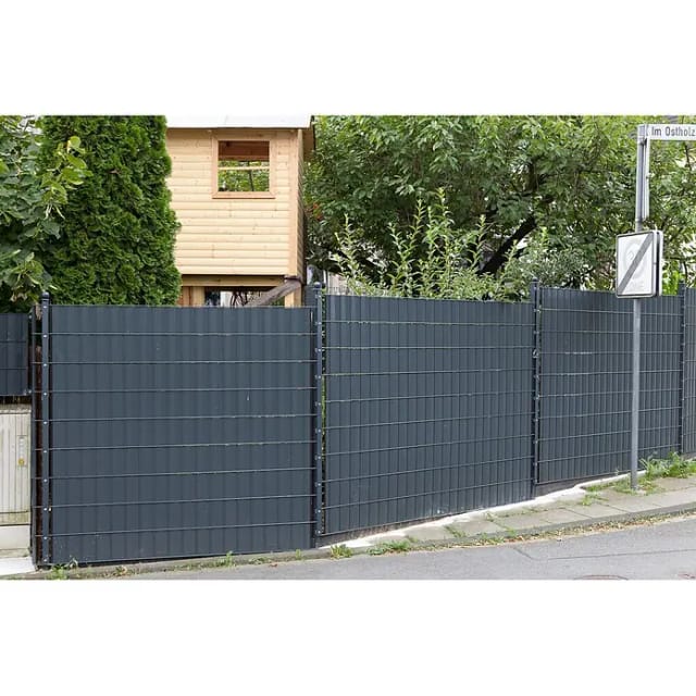 deutsche zauntechnik Sichtschutzstreifen 'A1' anthrazit 19 x 3500 cm Doppelpack