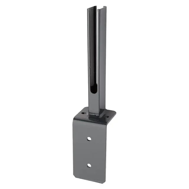 deutsche zauntechnik Fußplattenwinkel 'Universal' anthrazit für Zaunpfosten Typ U/PM/A/X 60 x 40 mm