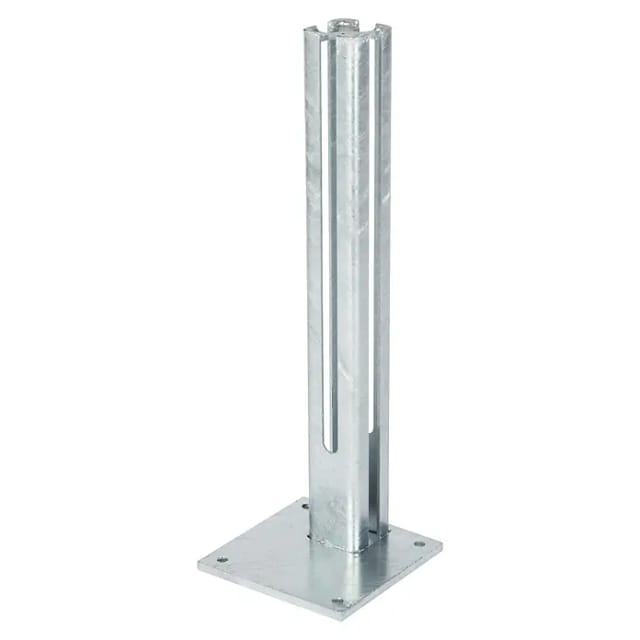 deutsche zauntechnik Fußplatte feuerverzinkt für Torpfosten 80 x 80 mm