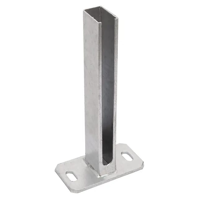 deutsche zauntechnik Universal-Fußplatte für Zaunpfosten Typ U/PM/A 60 x 40 mm