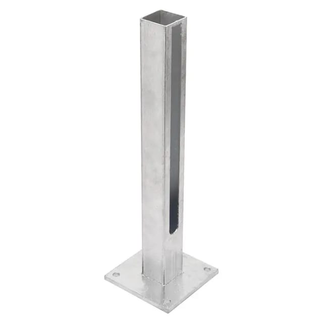 deutsche zauntechnik Fußplatte feuerverzinkt für Torpfosten 60 x 60 mm