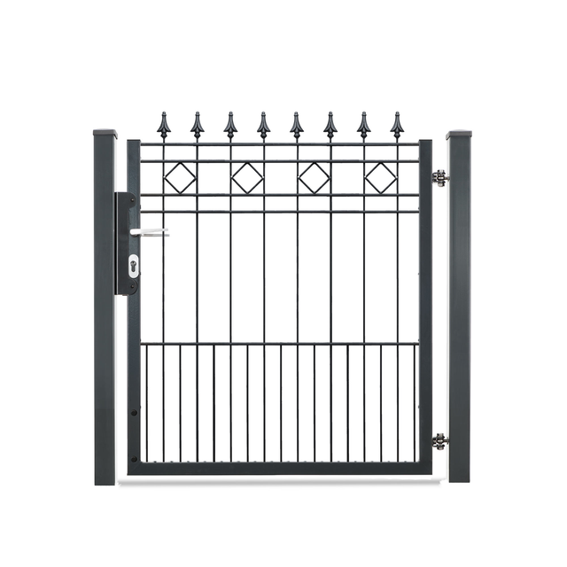deutsche zauntechnik Drehflügeltor 'Vario Residenz klassik Rimini' anthrazitgrau 102 x 111 cm