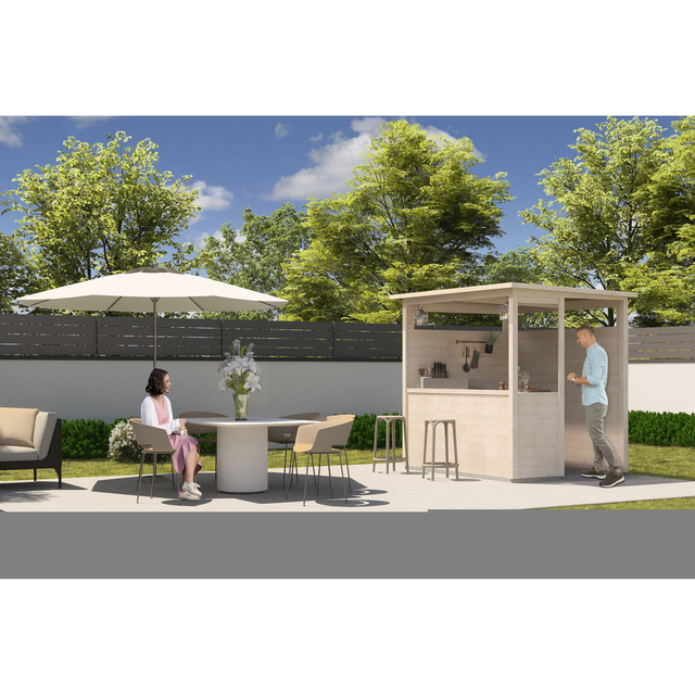 décor et jardin Gartenbar 'Safran' naturbelassen 230 x 207 x 182 cm