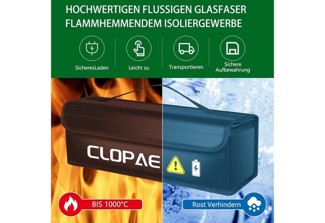 E-bike Akku Tasche Feuerfest Wasserdicht Für Lagerung & Transport