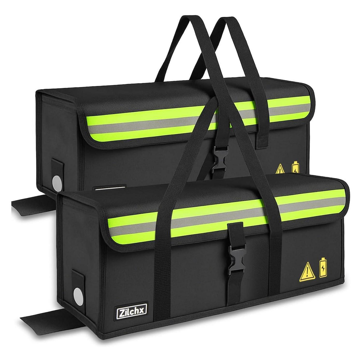 2x E-bike Akkutasche Feuerfest, Wasserdicht, Explosionssicher, 51x16x16cm