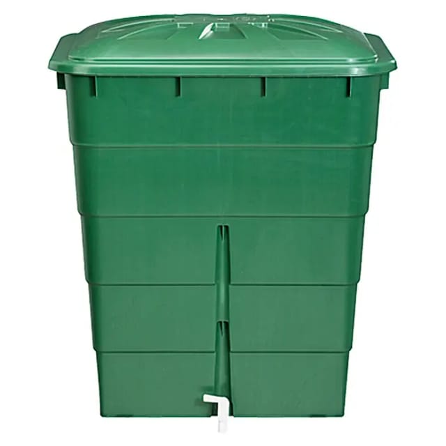GARANTIA Regentonne 'Basic-Line' tannengrün 300 l mit Hahn