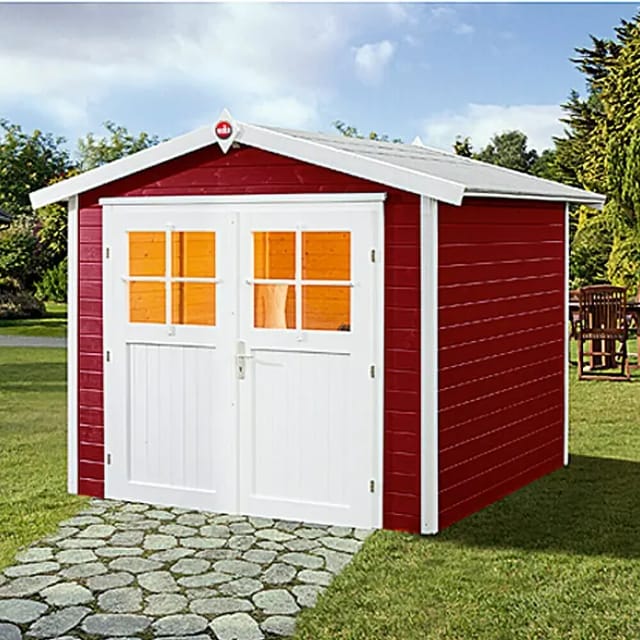Blockbohlenhaus 'Luna 4' schwedenrot
