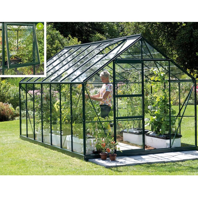 Vitavia Gewächshaus 'Meridian 1 11500' 254,4 x 441 cm mit 3 mm Sicherheitsglas smaragdfarben