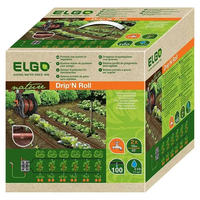 Elgo Transportables Tropfsystem 'Drip`N Roll' auf Rolle mit 2 x 15 m