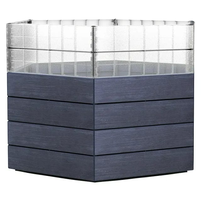 GARANTIA Hochbeet 'Ergo Turbo L 75 Wood' anthrazit/braun 110 x 75 x 110 cm
