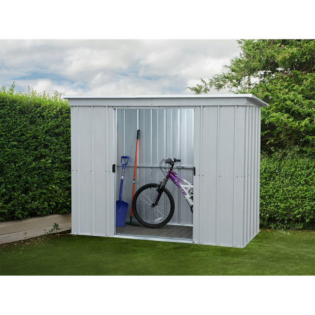 Yardmaster Metallgerätehaus 'Titanium 64PZ' silbergrau 198 x 119 x 174 cm, mit Bodenrahmen