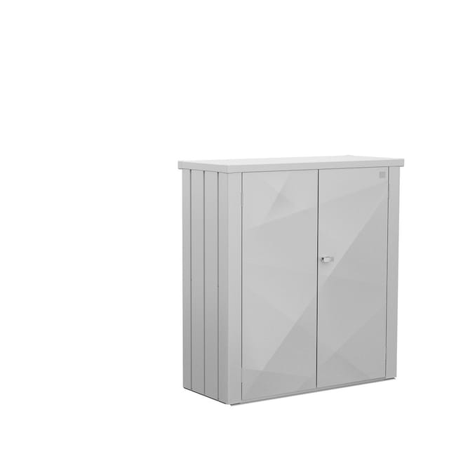Biohort Terrassenschrank 'Romeo' Gr. M silber-metallic 132 x 57 x 140 cm