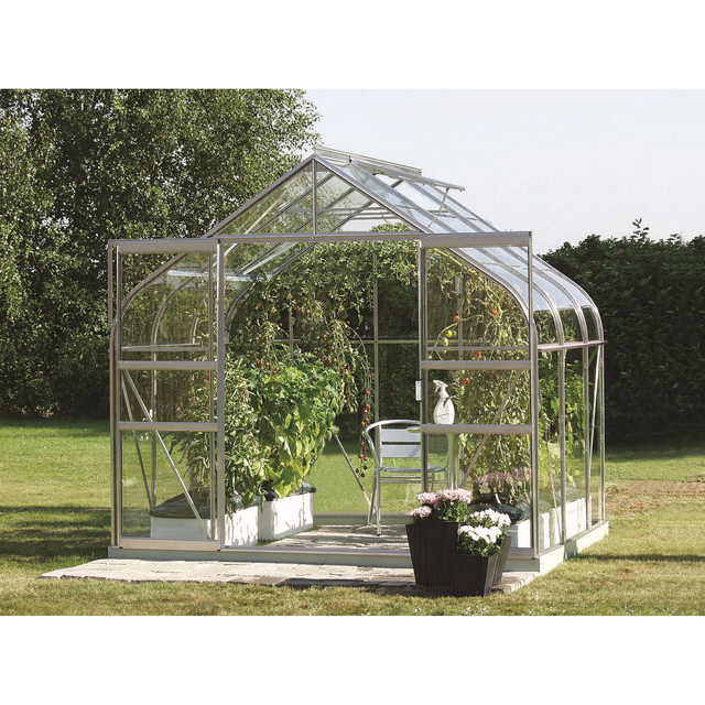 Vitavia Gewächshaus 'Diana 5000' 264 x 195cm mit 3 mm Sicherheitsglas aluminiumfarben