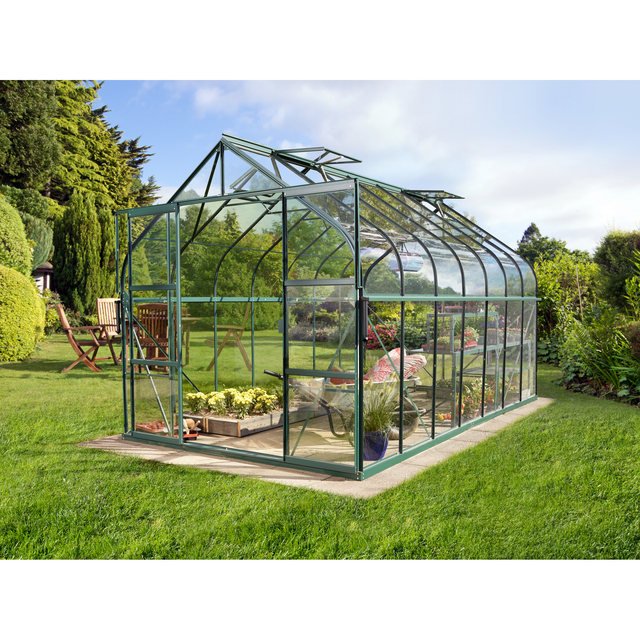Vitavia Gewächshaus 'Diana 11500' 254,4 x 441 cm mit 3 mm Sicherheitsglas smaragdfarben