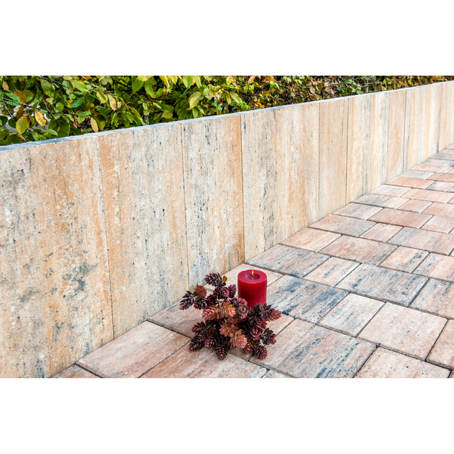 Diephaus Palisade 'T-Fence Solid' Beton muschelkalkfarben 50 x 25 x 5 cm