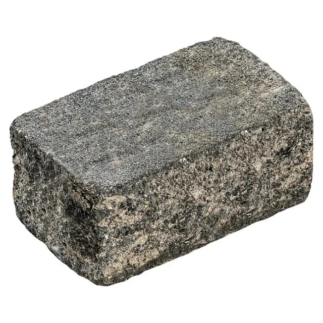 Diephaus Mauerstein 'T-Wall Peak' Beton schwarz/weiß 25 x 25 x 15 cm