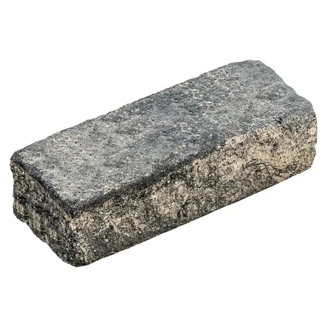 Diephaus Anfang-/Endstein 'T-Wall Peak' Beton schwarz/weiß 50 x 25 x 15 cm