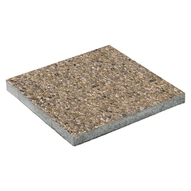 Diephaus Waschbetonplatte Beton/Flusskies 50 x 50 x 4 cm