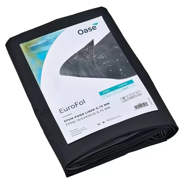 Oase Teichfolie 'EuroFol' EPDM schwarz 400 x 300 x 0,075 cm
