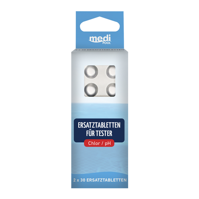 mediPOOL Wasseranalysetabletten Chlor/pH-Wert, 60 Stück