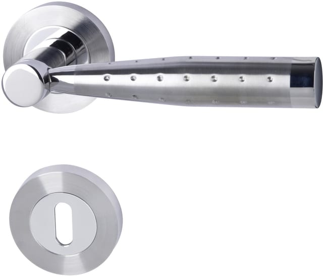Alpertec Rosettengarnitur 'Solid 5' BB, Edelstahl poliert/satiniert