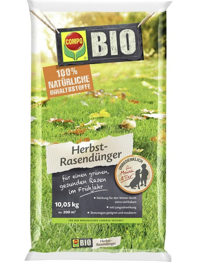 Compo Bio Herbst-Rasendünger 10,05 kg für ca. 200 m²