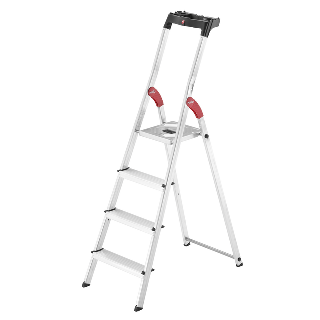 Hailo Stehleiter 'L60 StandardLine' 4 Stufen, silbern 159 cm