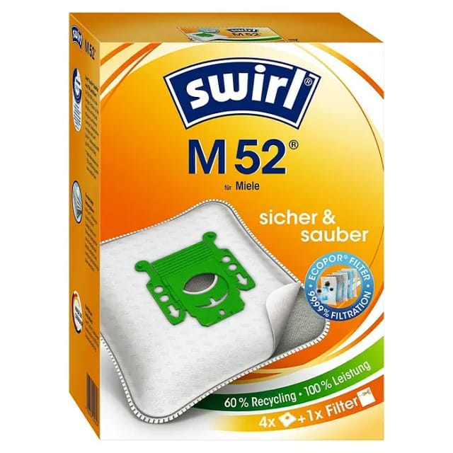 Swirl Staubsaugerbeutel M52 4 Stück