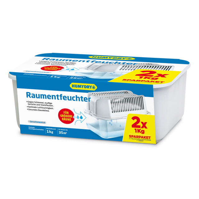 Humydry Raumentfeuchter 1 kg für 35 m²