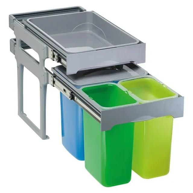 Pyramis Einbau-Abfallsammler '3-Fach Plus' Color 33,9 x 42,8 x 48,6 cm 1 x 16 l + 2 x 8 l