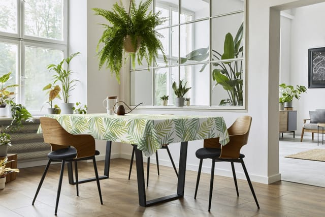 d-c-fix Tischdecke 'Rain Forest' PVC-frei grün Ø 140 cm