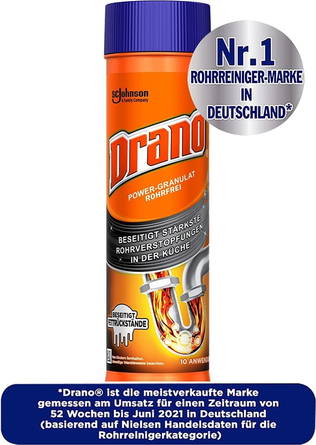 Drano Abflussreiniger 'Power Granulat' 500 g