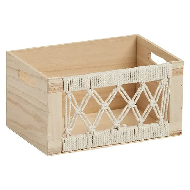 Zeller Aufbewahrungskiste 'Boho' naturfarben 30 x 16 x 20 cm