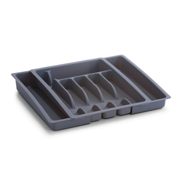 Zeller Besteckkasten grau 47,5 x 6,5 x 38 cm