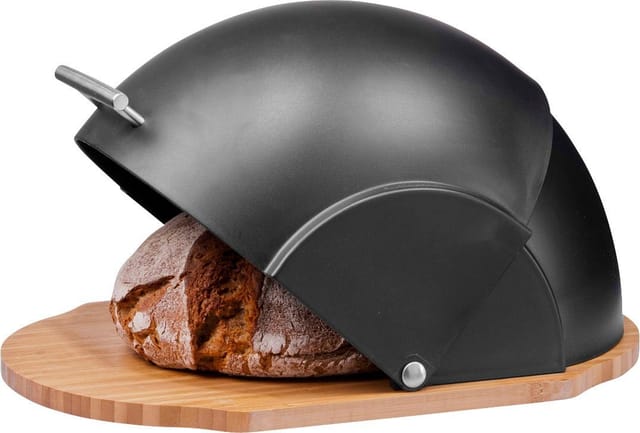 Zeller Brotkasten schwarz 37 x 20 x 26,5 cm