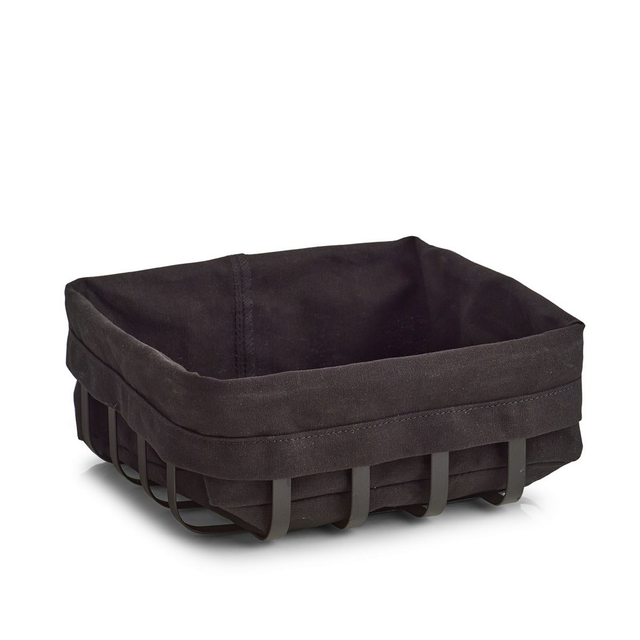 Zeller Brotkorb schwarz 22 x 9 x 22 cm
