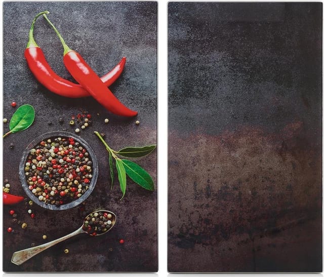 Zeller Schneidebrett 'Chili' mehrfarbig 52 x 0,8 x 30 cm