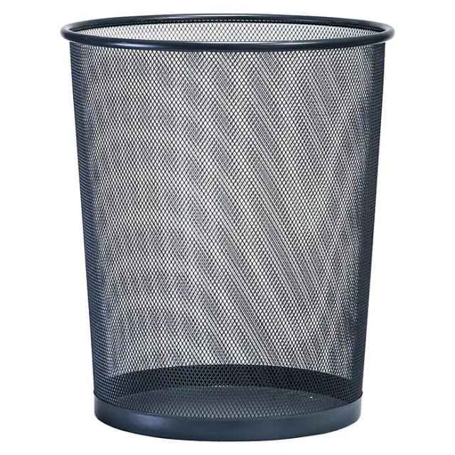 Zeller Papierkorb anthrazit mesh Metall Ø 29,5 x 34,5 cm