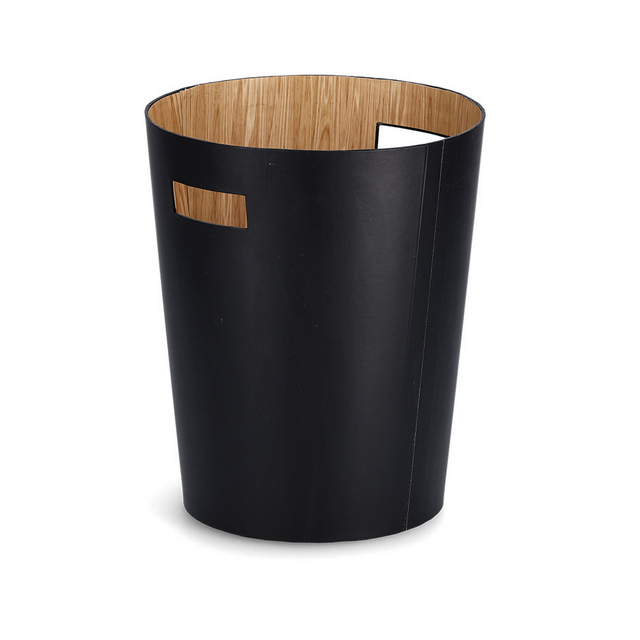 Zeller Papierkorb schwarz Pappe Ø 25 x 30 cm