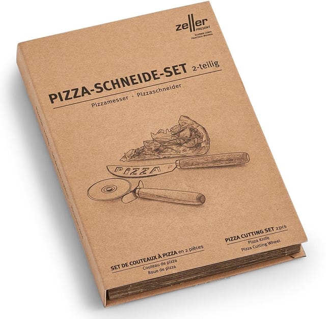 Zeller Pizza-Schneide-Set silberfarben 20,5 x 0 x 3,7 cm