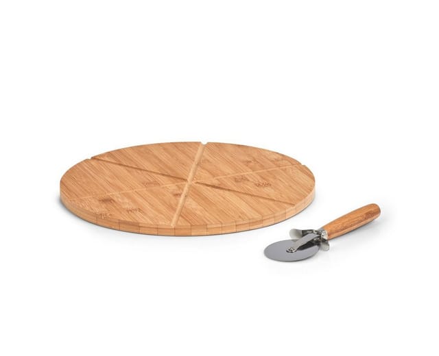 Zeller Pizza-Set naturfarben Ø 32 x 1,5 cm