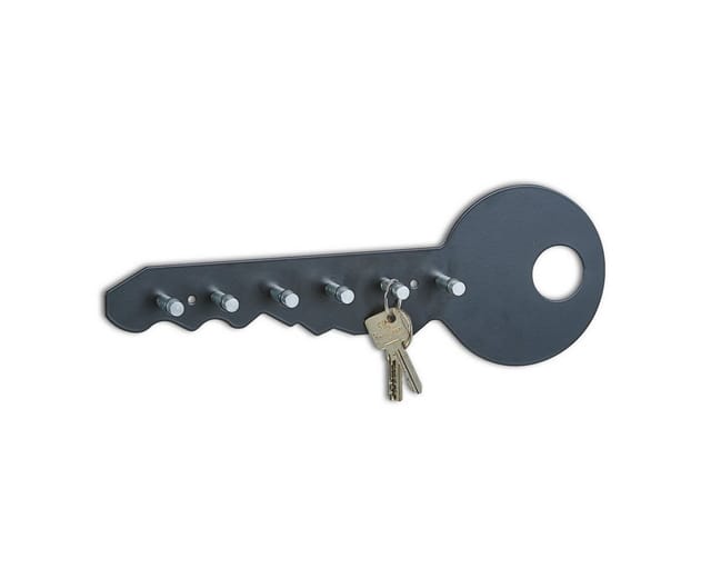 Zeller Schlüsselboard 'Color' Metall/Alu schwarz 35 x 12 x 3,5 cm