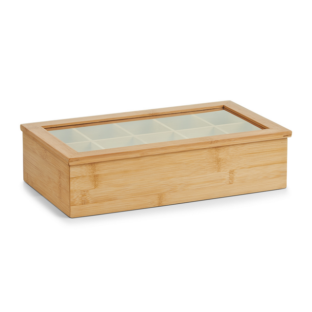 Zeller Teebeutelbox naturfarben 36 x 9 x 20 cm