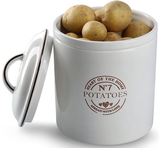 Zeller Vorratsdose 'Potatoes' weiß 2,9 l
